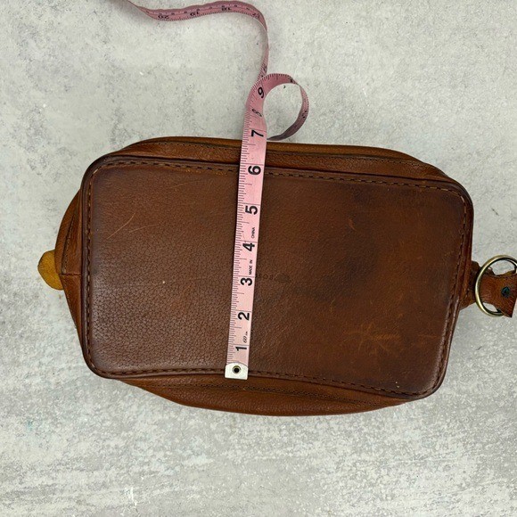 Bosca || Vintage Leather Shave Kit Dopp Kit Toiletry Travel Brown