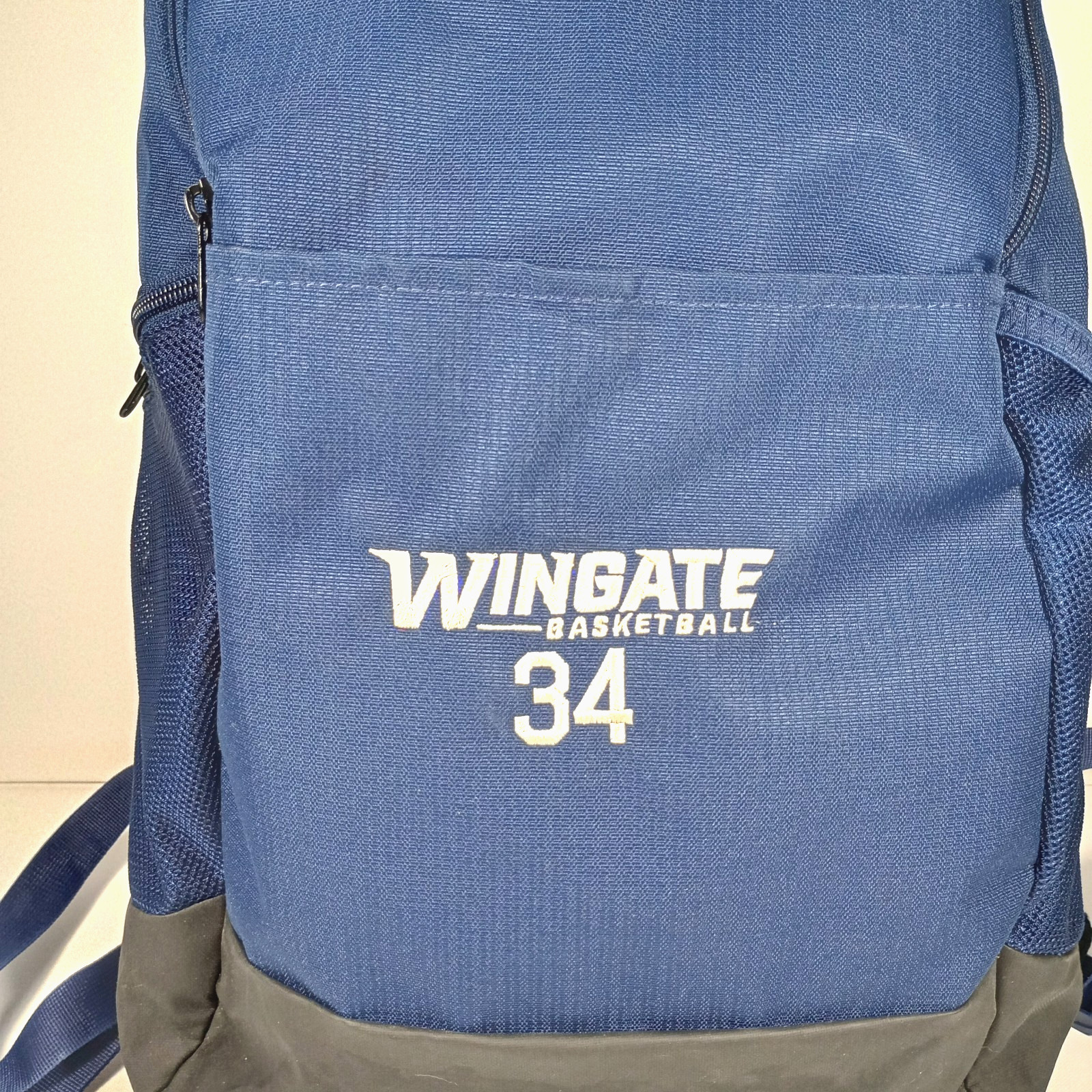 Nike Wingate Basketball #34 Team Backpack Navy Blue Travel School Sports Bag
