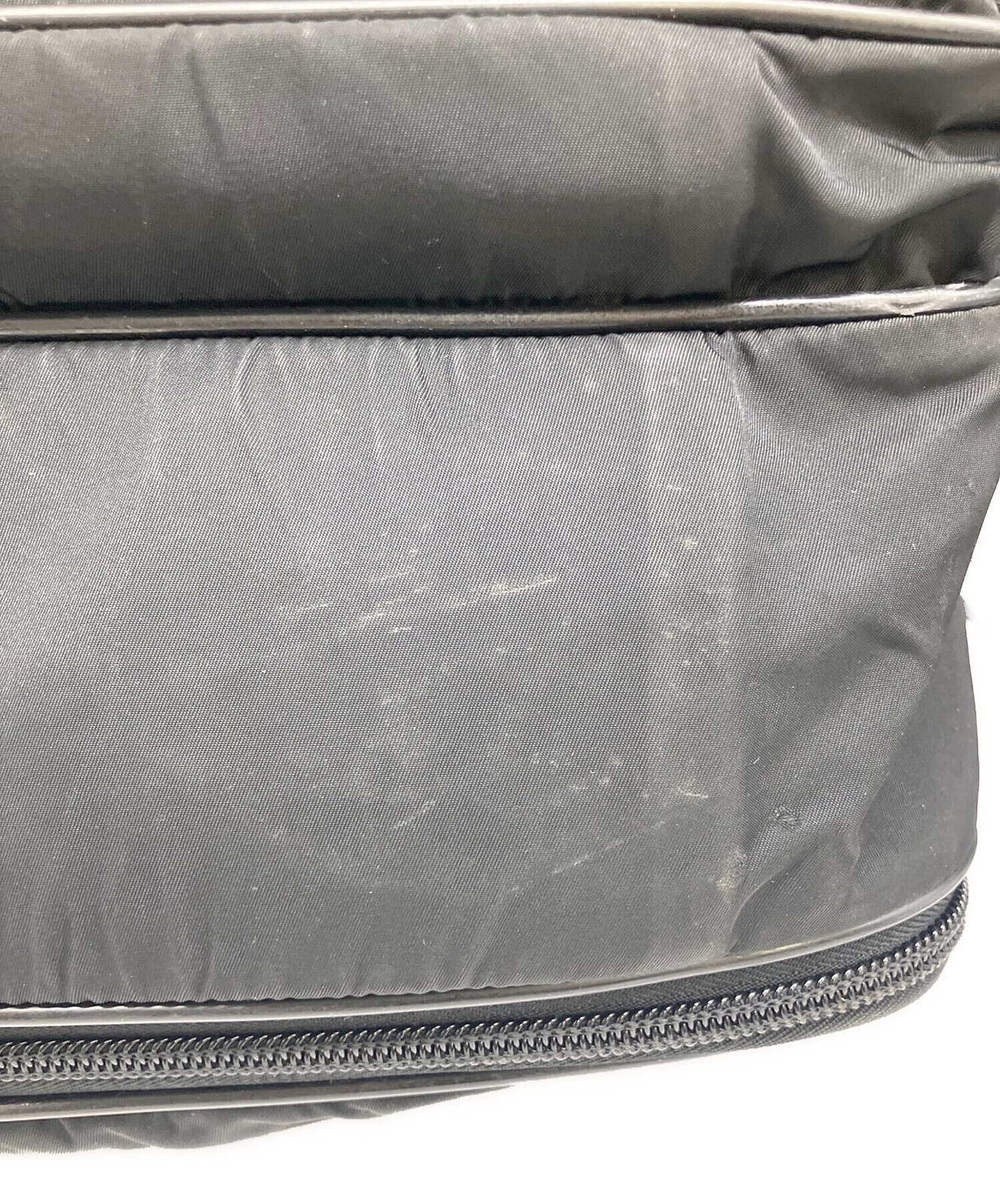 PRADA 2WAY Briefcase Nylon Black Mens Business Bag Zip Double Handles