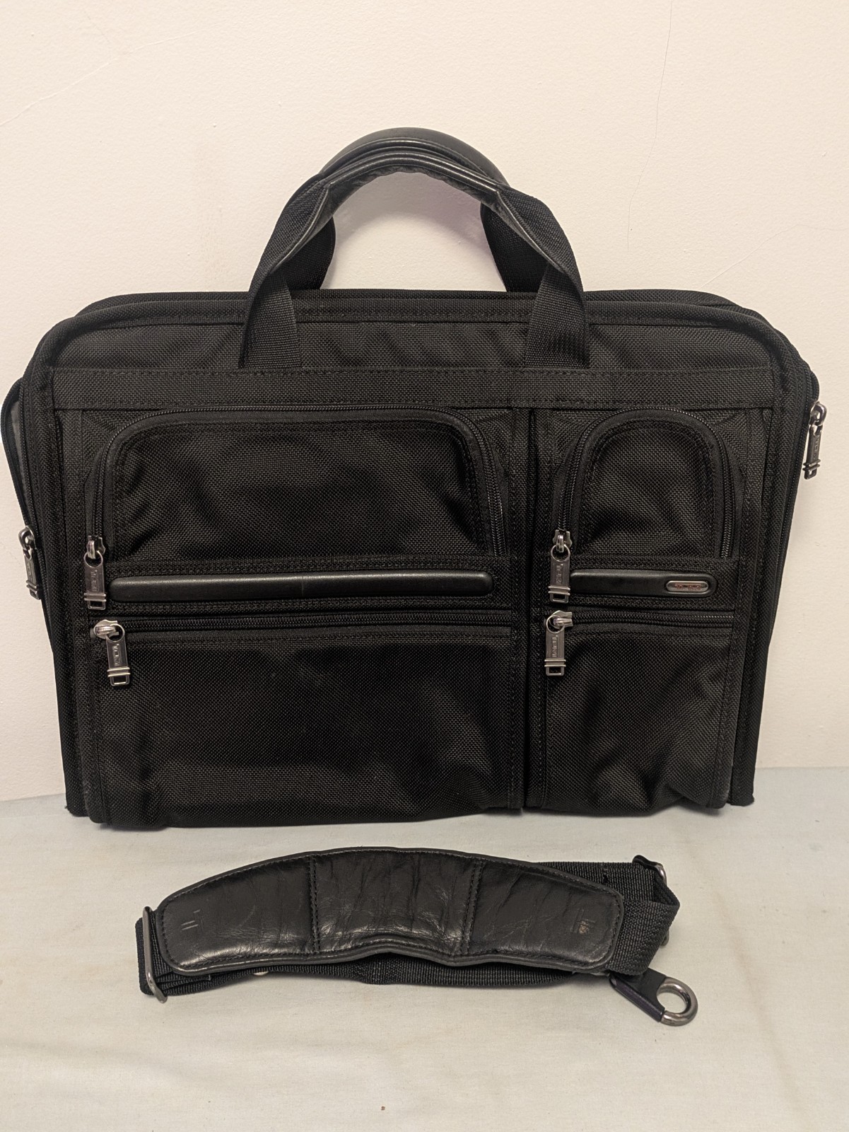 Tumi Alpha Ballistic Nylon Laptop Briefcase Carry Top Handle Shoulder Strap