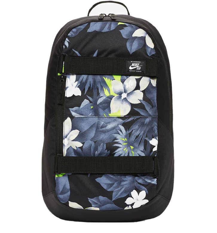 Nike SB Courthouse Skateboarding Backpack Bag Floral Navy Blue Black Green White