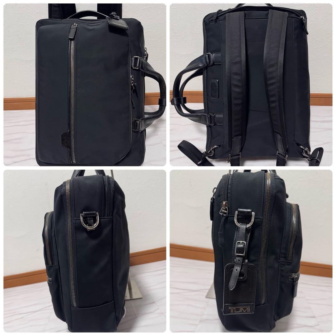 TUMI 6602080D2E Harrison Sunny Convertible 3Way Briefcase Black Backpack Bag