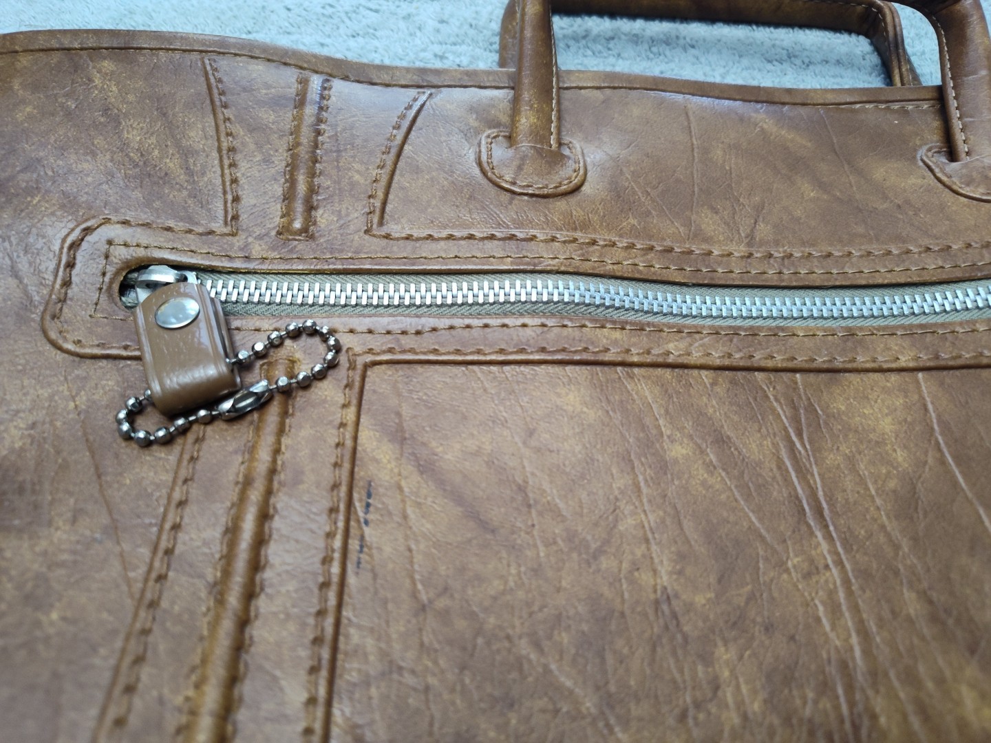 Vtg 1975 American Luggage Works Escort Brown Leather Briefcase Portfolio Attache