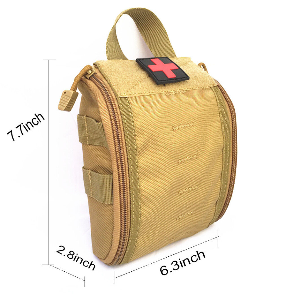 Tactical MOLLE First Aid Kit Quick Access EMT Medical Pouch for Outdoor Sports