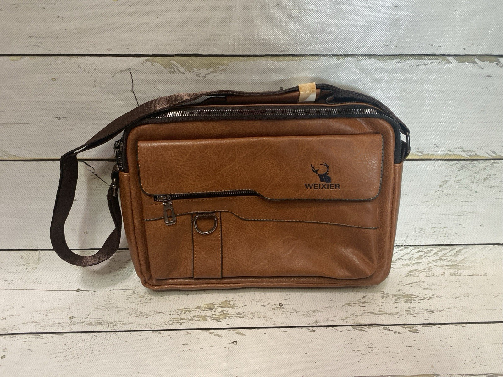 WEIXIER MENS Shoulder Messenger Bag Casual Crossbody Briefcase Tote Work Pockets