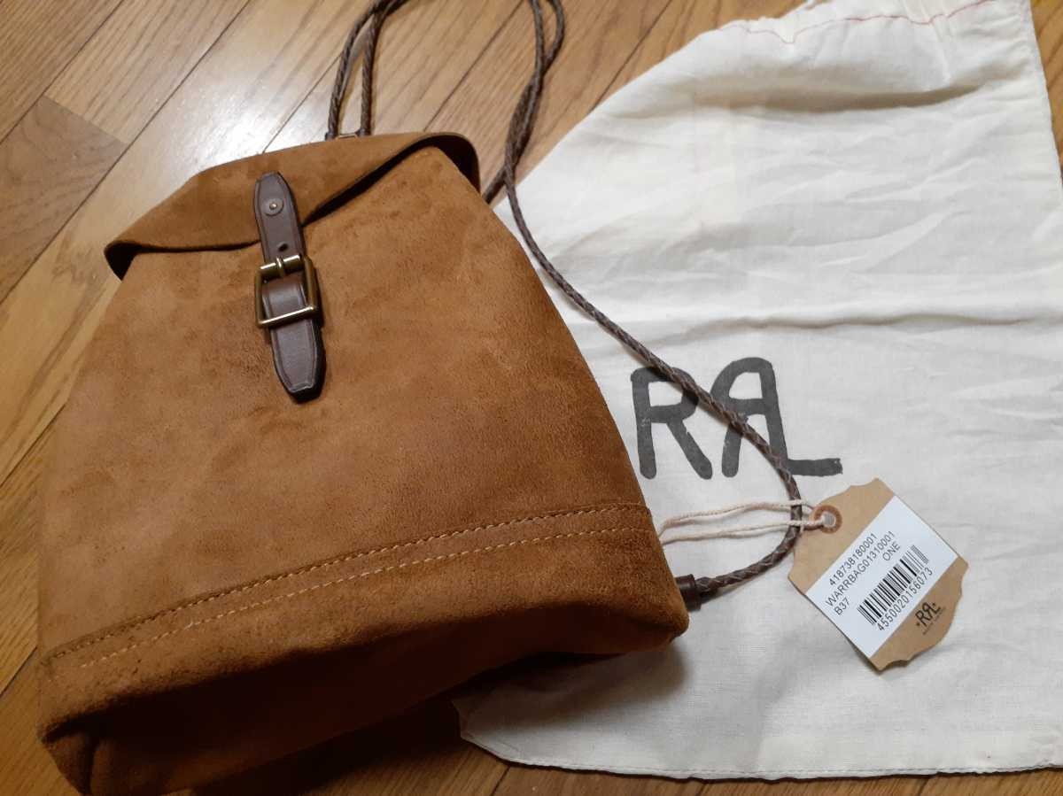 Unused RRL All Leather Warr Bag Brown Color 25cm x 30cm Bottom 14cm Width 11cm