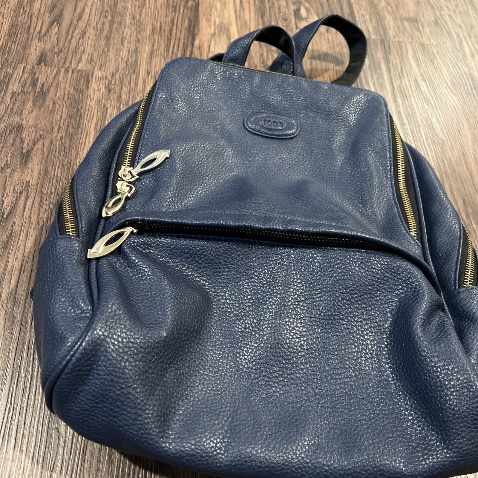 Tod’s Backpack in Navy Textured Leather