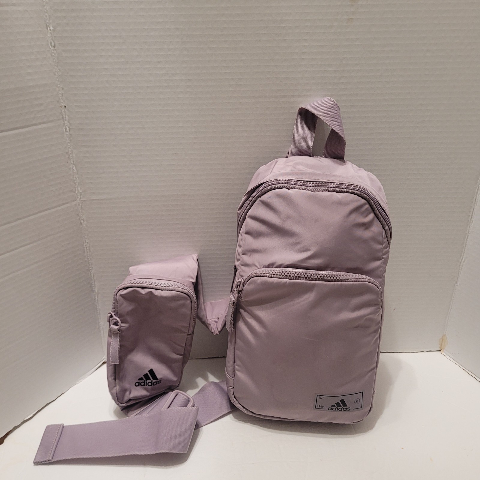 adidas Essentials 2 Sling Crossbody Bag Adjustable Strap Zippered Pocket