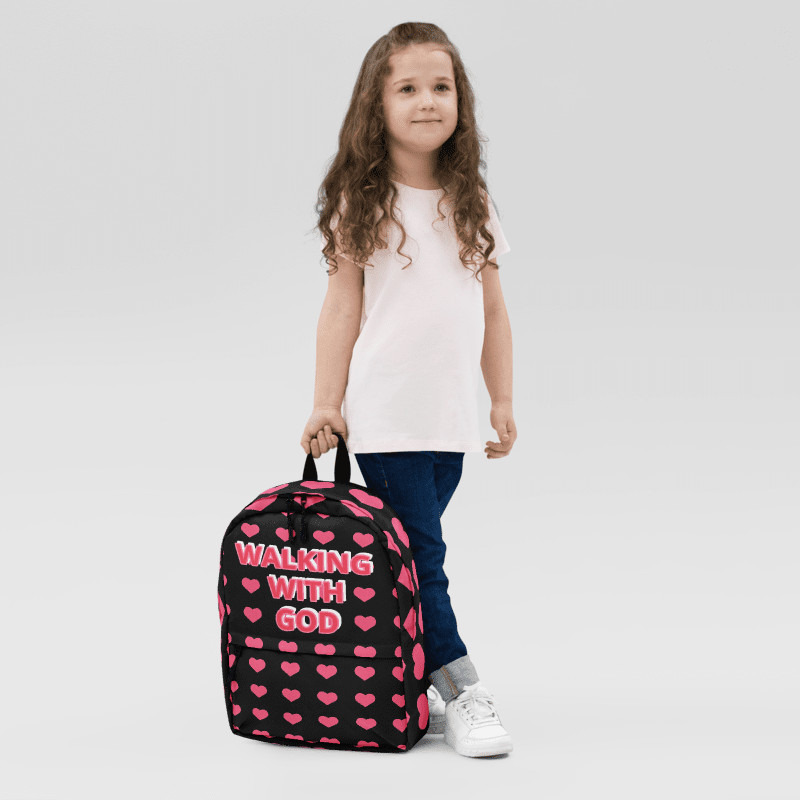 Pink WALKING WITH GOD School Backpack 30cm
