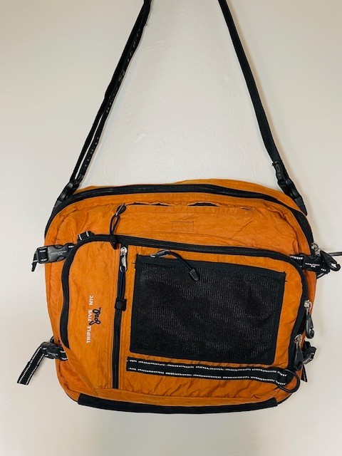 Vintage Triple Five Soul NYC Messenger Backpack Convertible Orange 90s 2 in 1