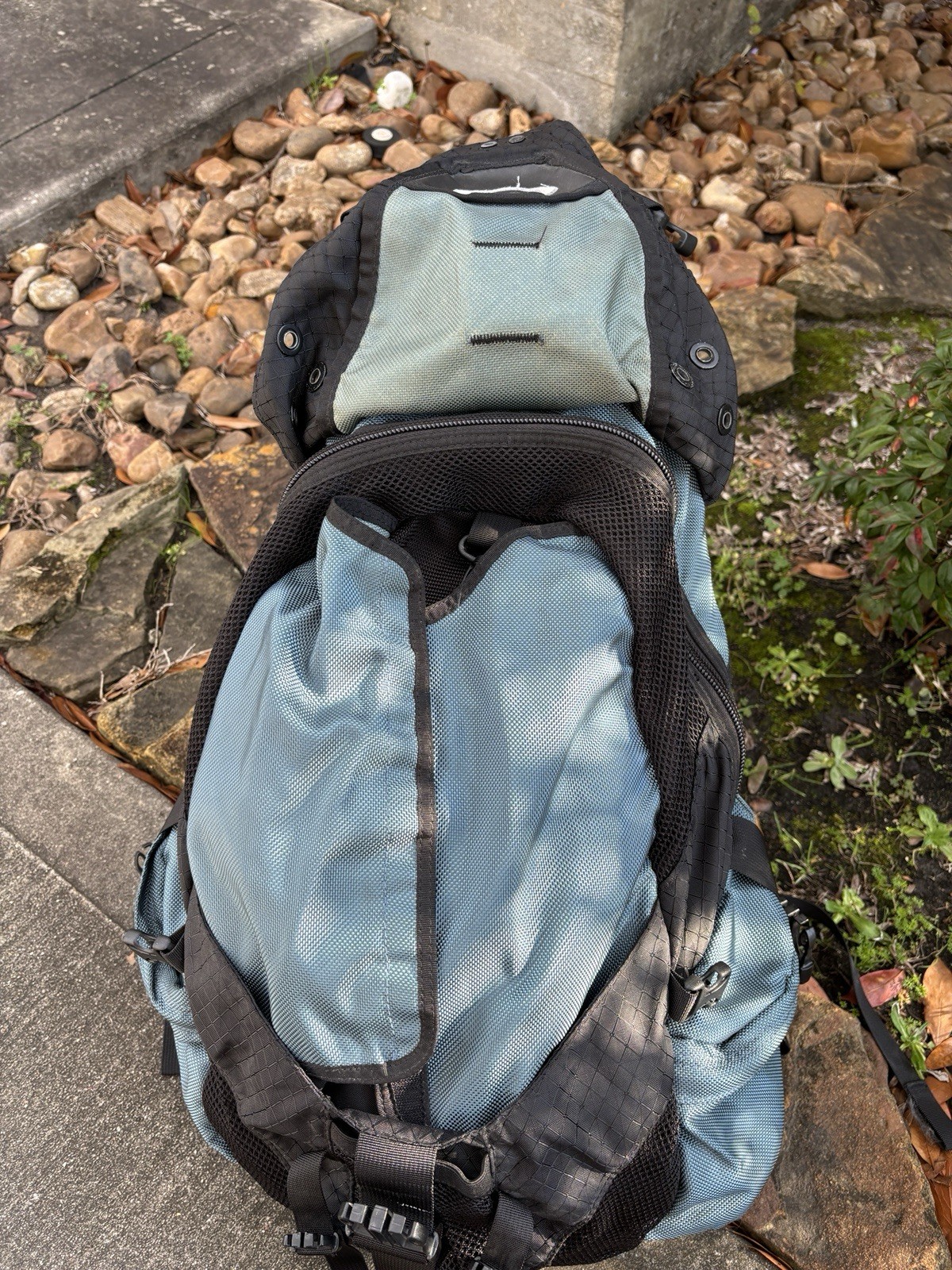 OAKLEY Icon Backpack Rucksack Tactical Black Light Blue Vintage Y2K RARE Bag