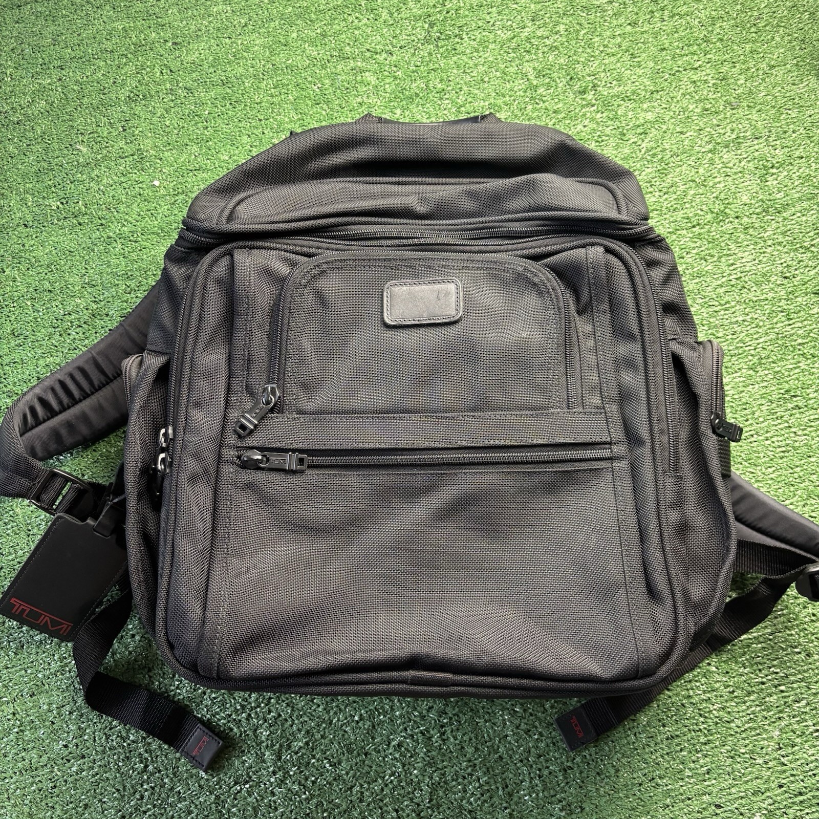 Tumi Business Padded Laptop Black Ballistic Backpack Bag Large Laptop EUC