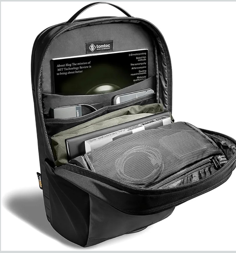 Tomtoc T68 Business Backpack 26L fits 16in Laptop – Black.