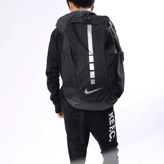Nike Hoops Elite Pro Basketball School Backpack Black Silver Grey BA5554-011