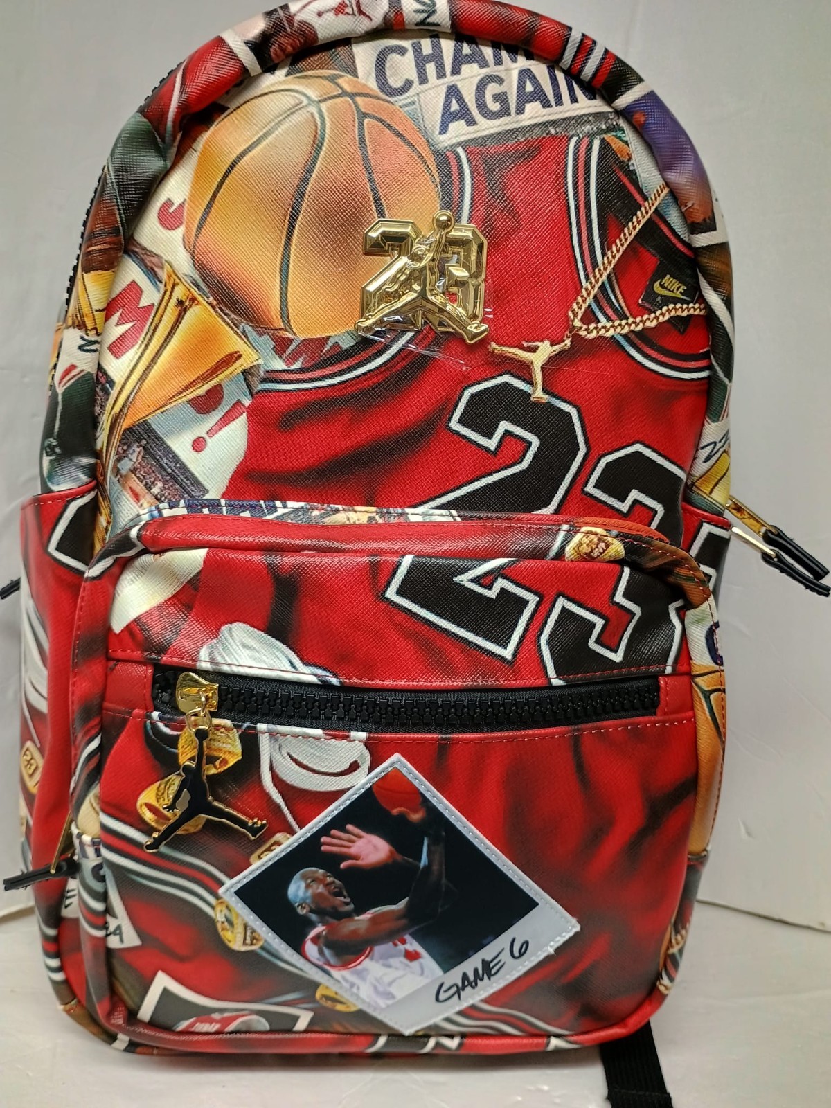 Nike Air Jordan Retro Collage Backpack School Bag Red Black 23 Jumpman NWT