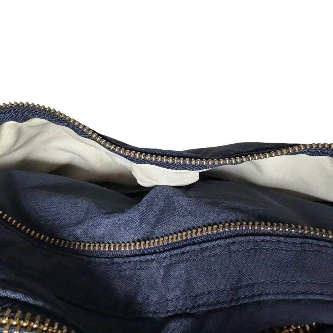 Authentic PORTER DRAFT Yoshida Shoulder Bag Nylon Navy 34cm Damaged Model