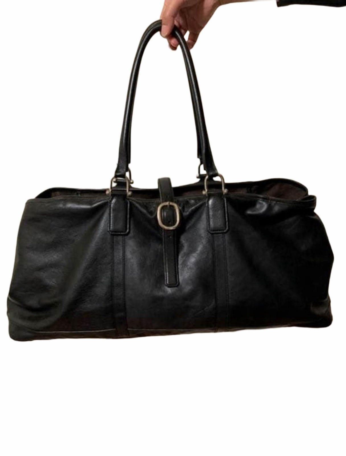 Wild Swans Large Black Tote Bag 62x28x21cm Used Japan