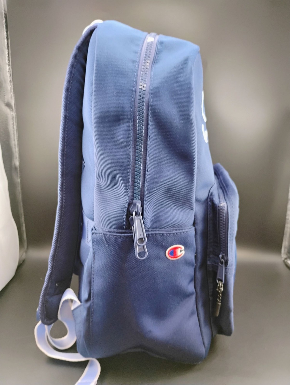 Champion Navy Blue Classic Logo Backpack With Adjustable Straps
