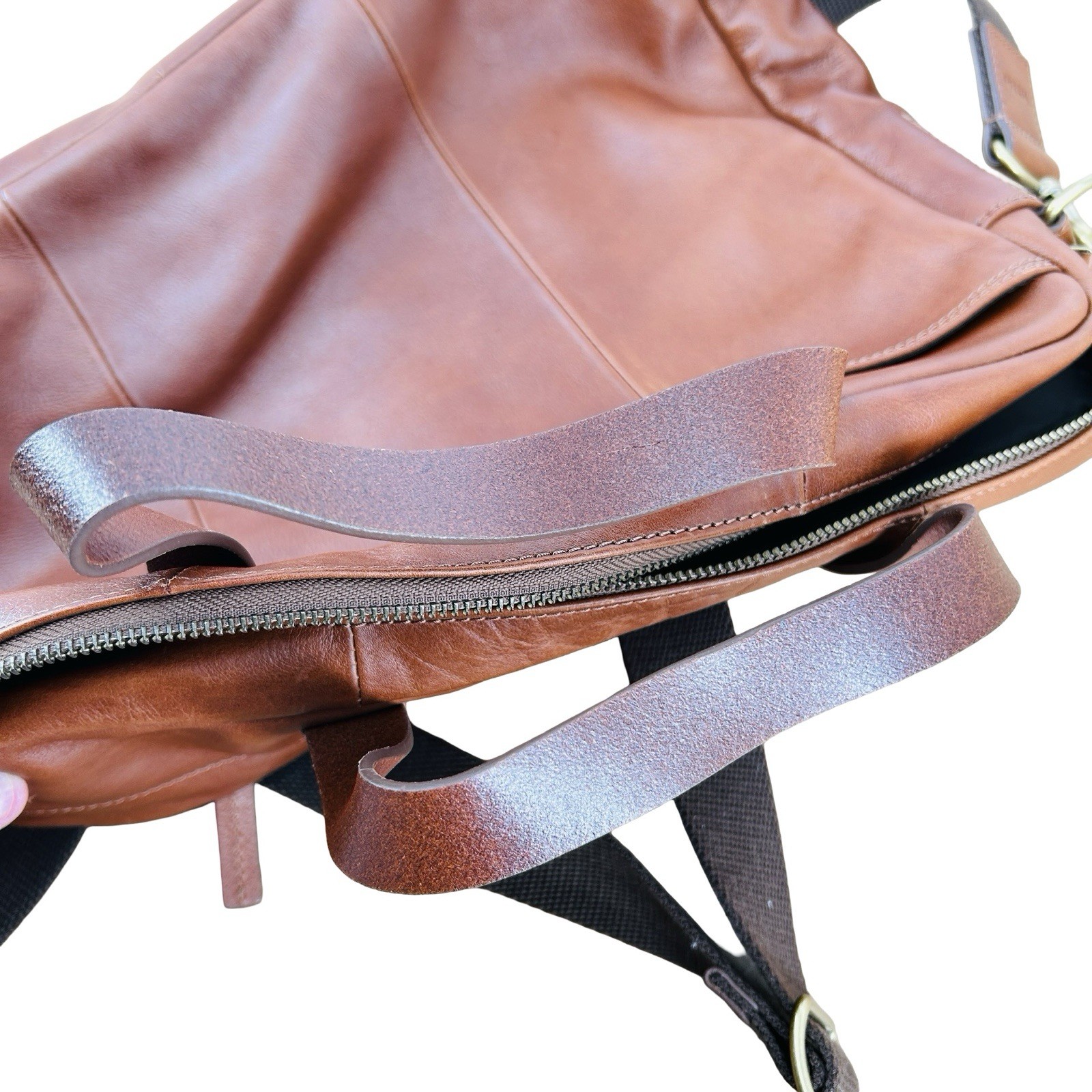 FOSSIL BUCKNER WORKBAG For Laptop MBG9378222 Cognac 14”x12”x3”