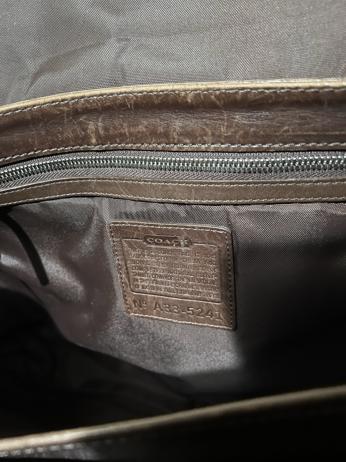 Vintage Coach Wall Street Bag Brown Glove Leather #A33-5241 Rare