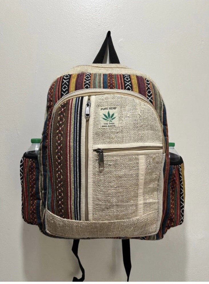 Hemp Backpack  | Eco Friendly | Boho | Handmade | Unisex | Nepal