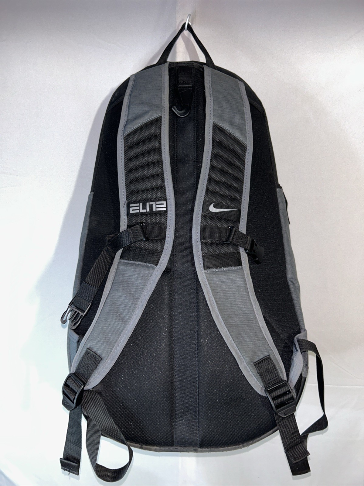 Nike Hoops Elite Pro Backpack Gray Black Basketball School Laptop BA5554 011