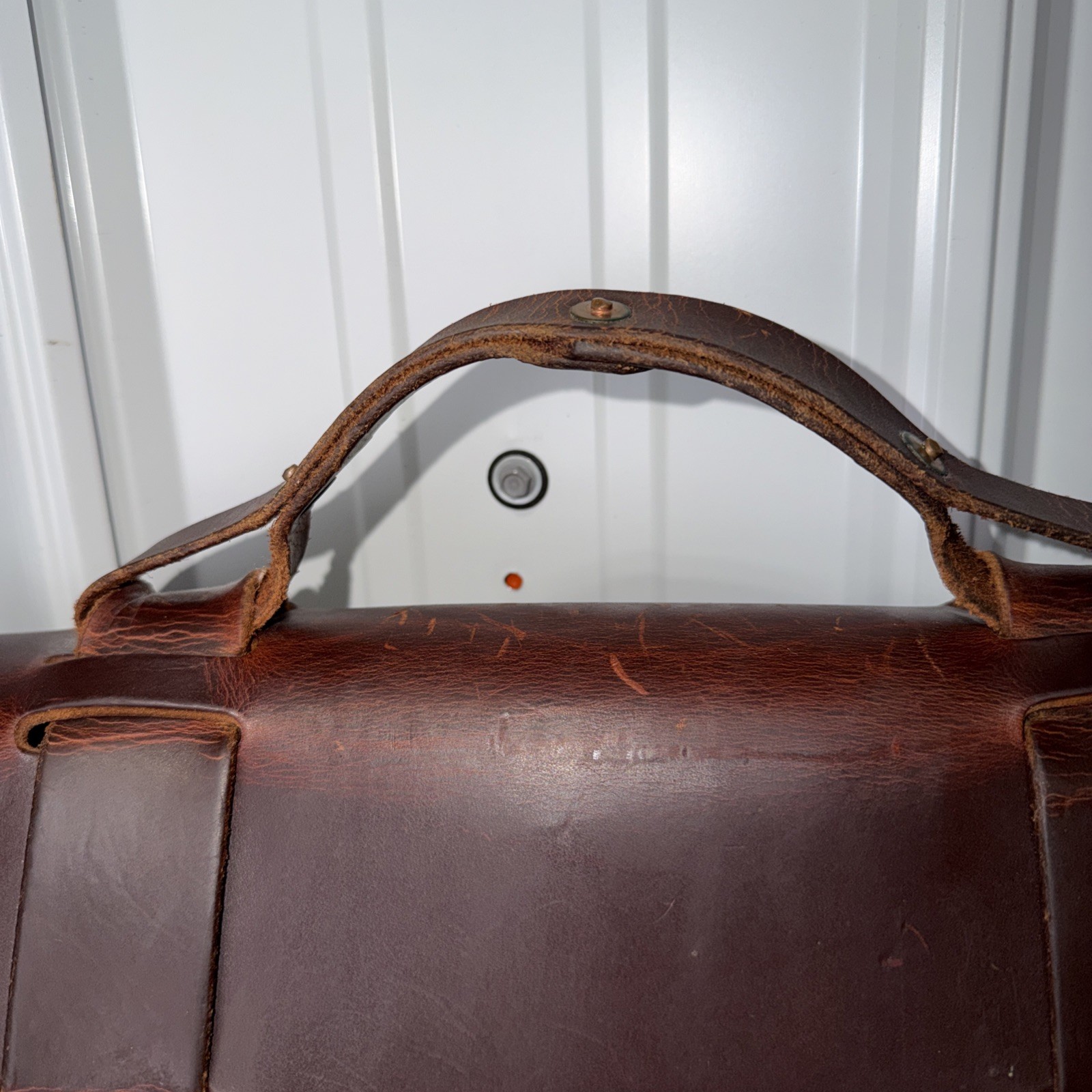 ColsenKeane Leather Satchel Bag In Crazy Horse