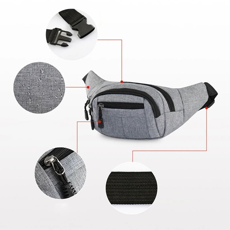 Men Women Fanny Pack Belt waist Bag Cross body Sling Shoulder Travel Sport Lot