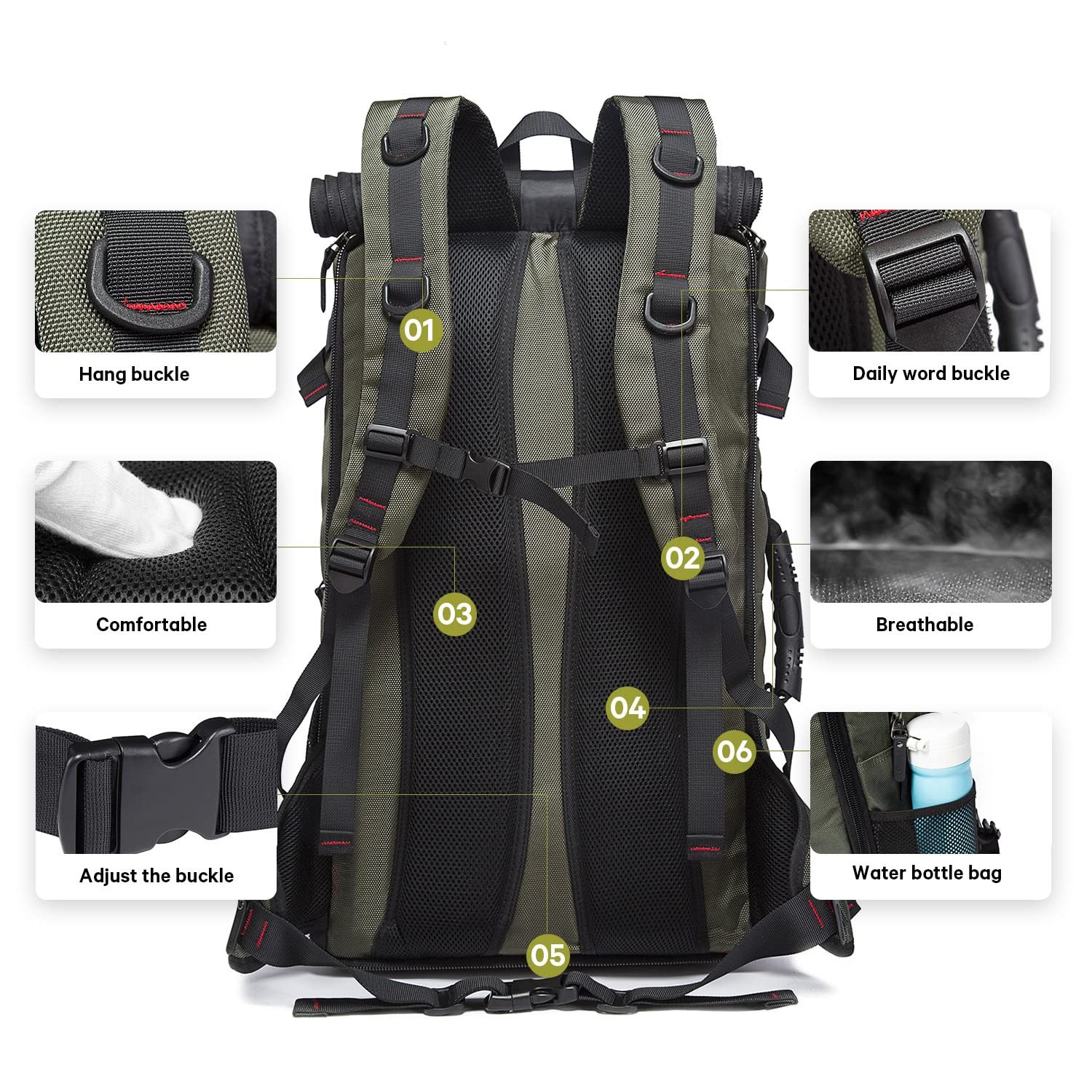 Travel Backpack 35L, Convertible Duffle, Carry On, Fits 15.6″ Laptop, Unisex
