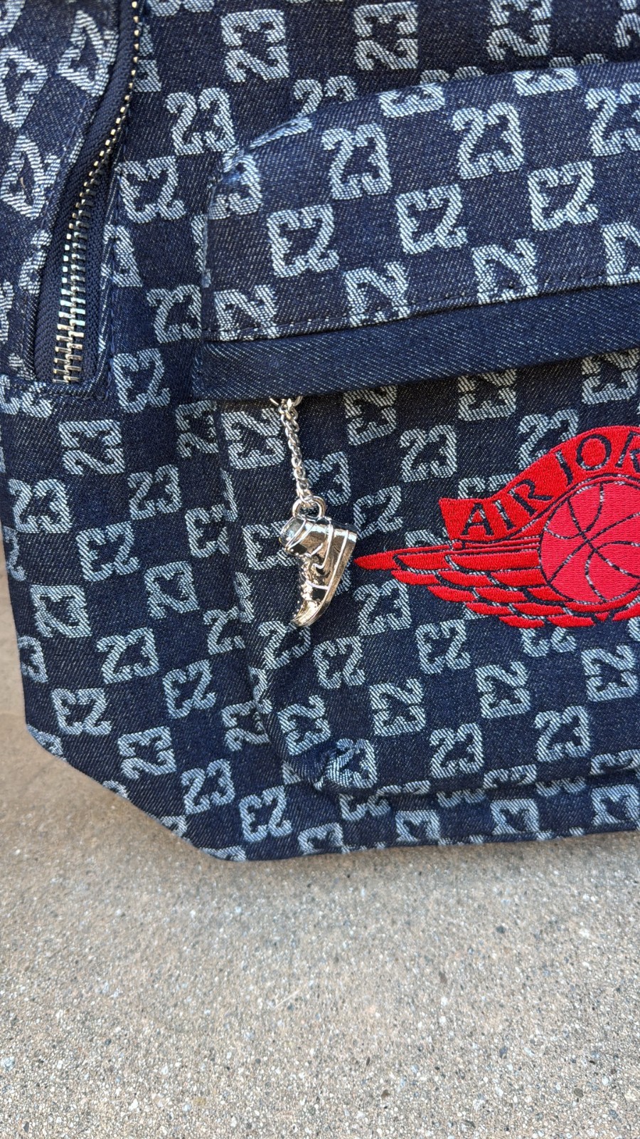 Nike Air Jordan Monogram Backpack Gym Bag MA9259-BHD Indigo Blue Laptop Sleeve