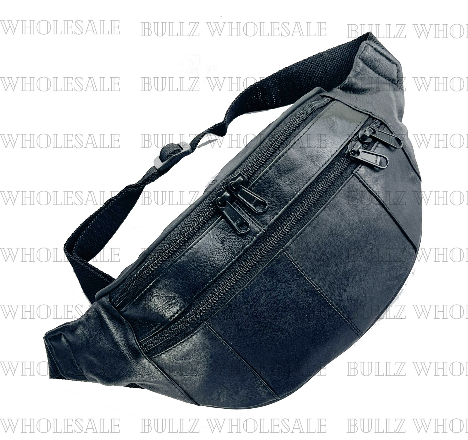 Bullz Lambskin Leather Mini Fanny Pack Travel Organizer Waist Bag