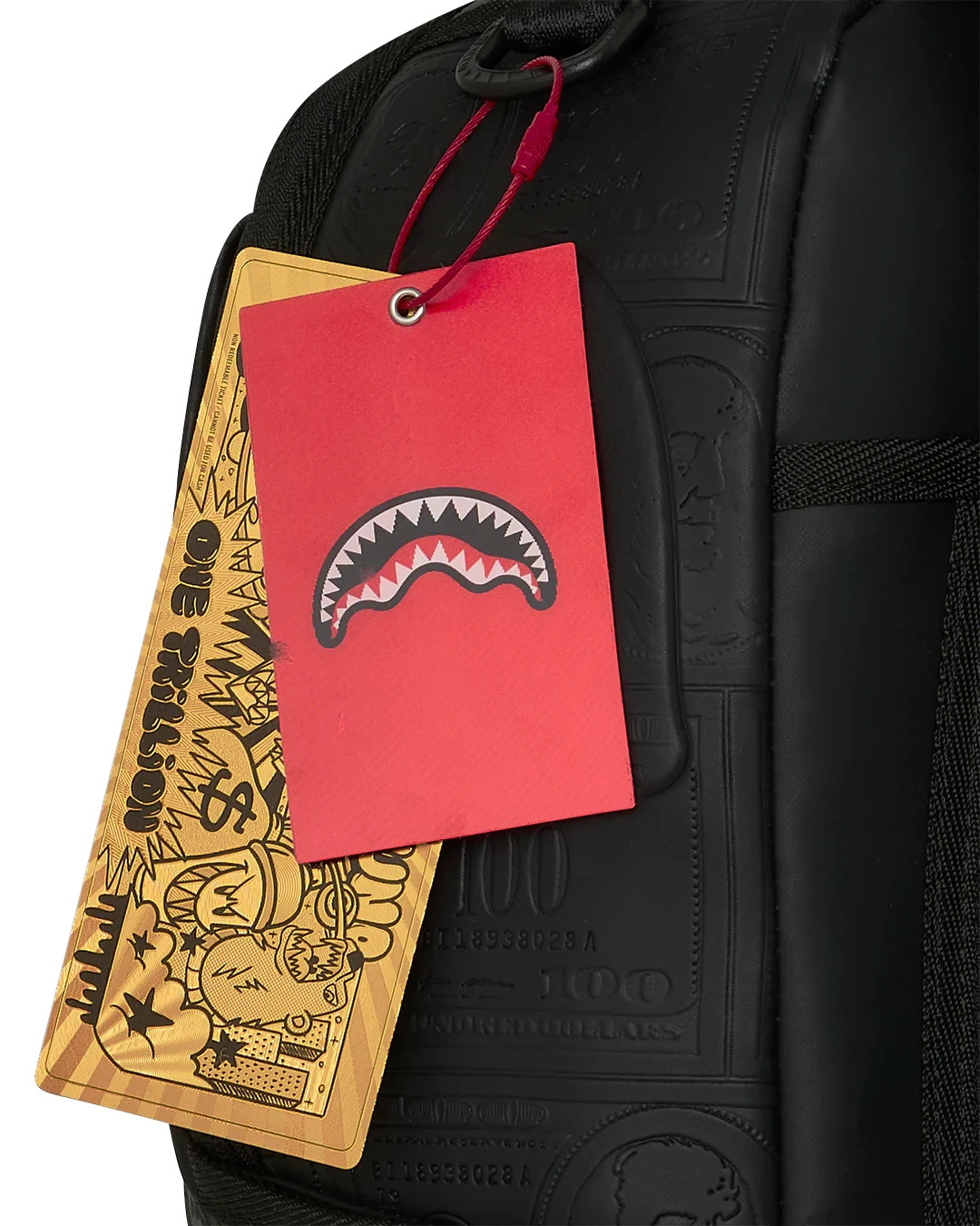 Sprayground Embossed MONEY HEIST Backpack🔥New Black Bookbag Kids School Bag