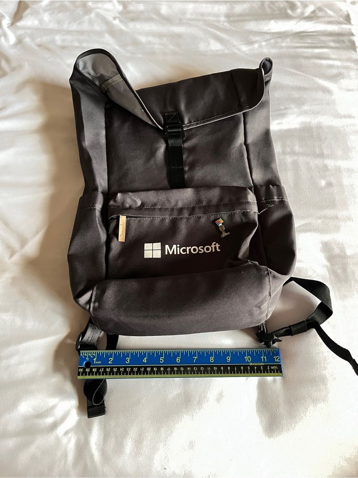 Microsoft Charcoal Grey Tech Laptop Backpack Pin Included