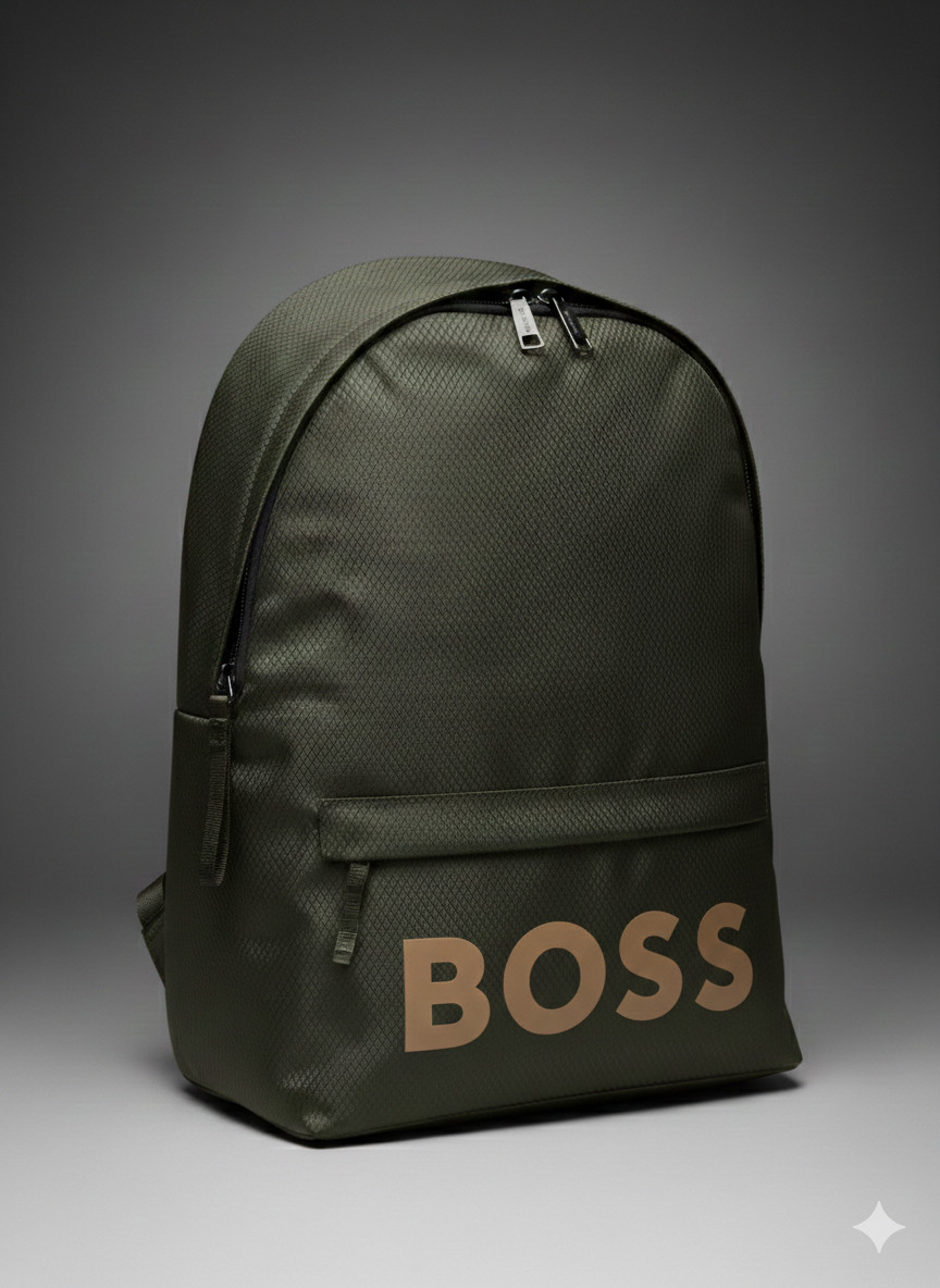 Hugo BOSS Pixel Backpack Olive Green Ripstop Laptop Sleeve 17″ NWT Designer Bag