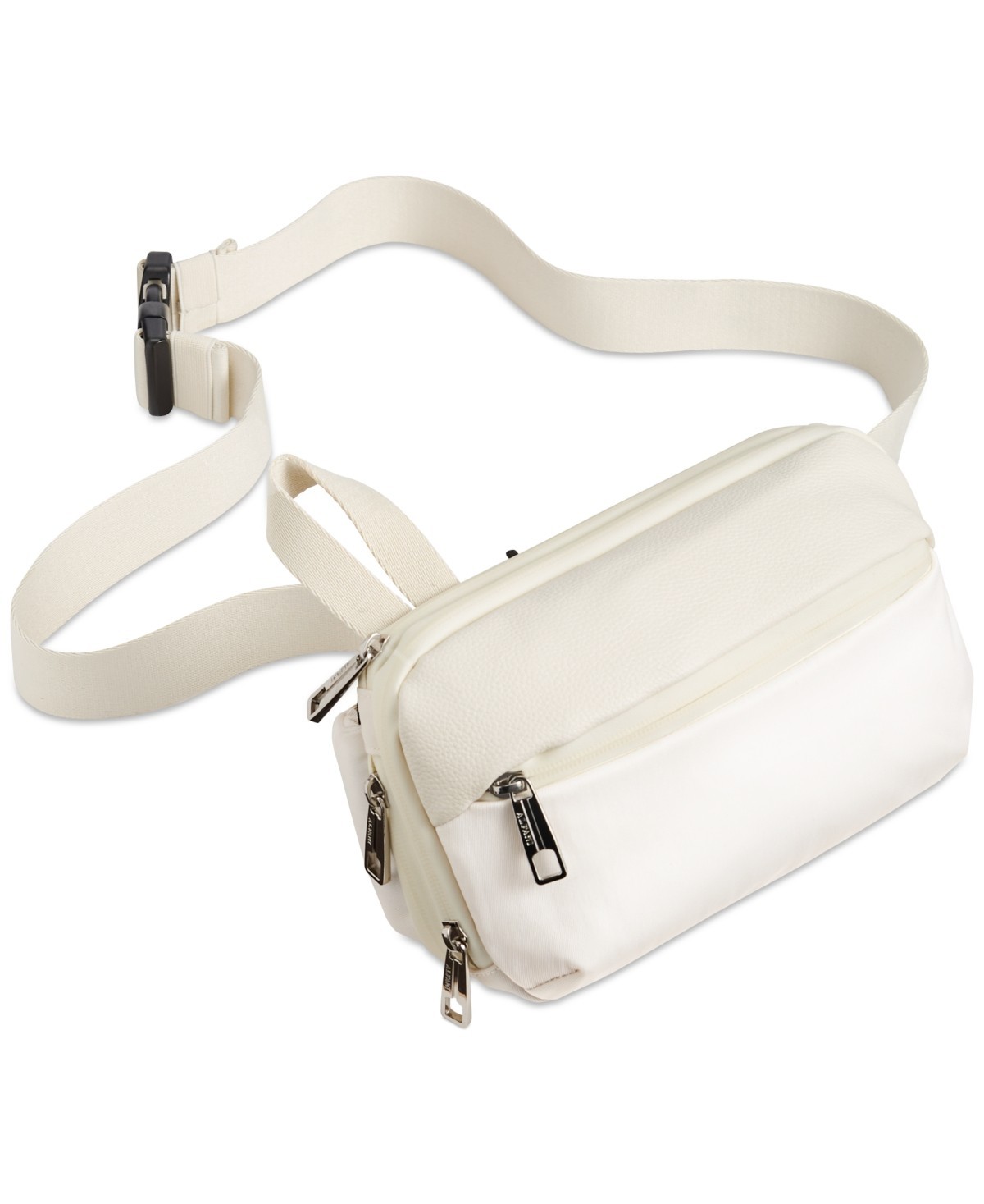 Alfani Men’s Mixed-Media Crossbody Bag Tan