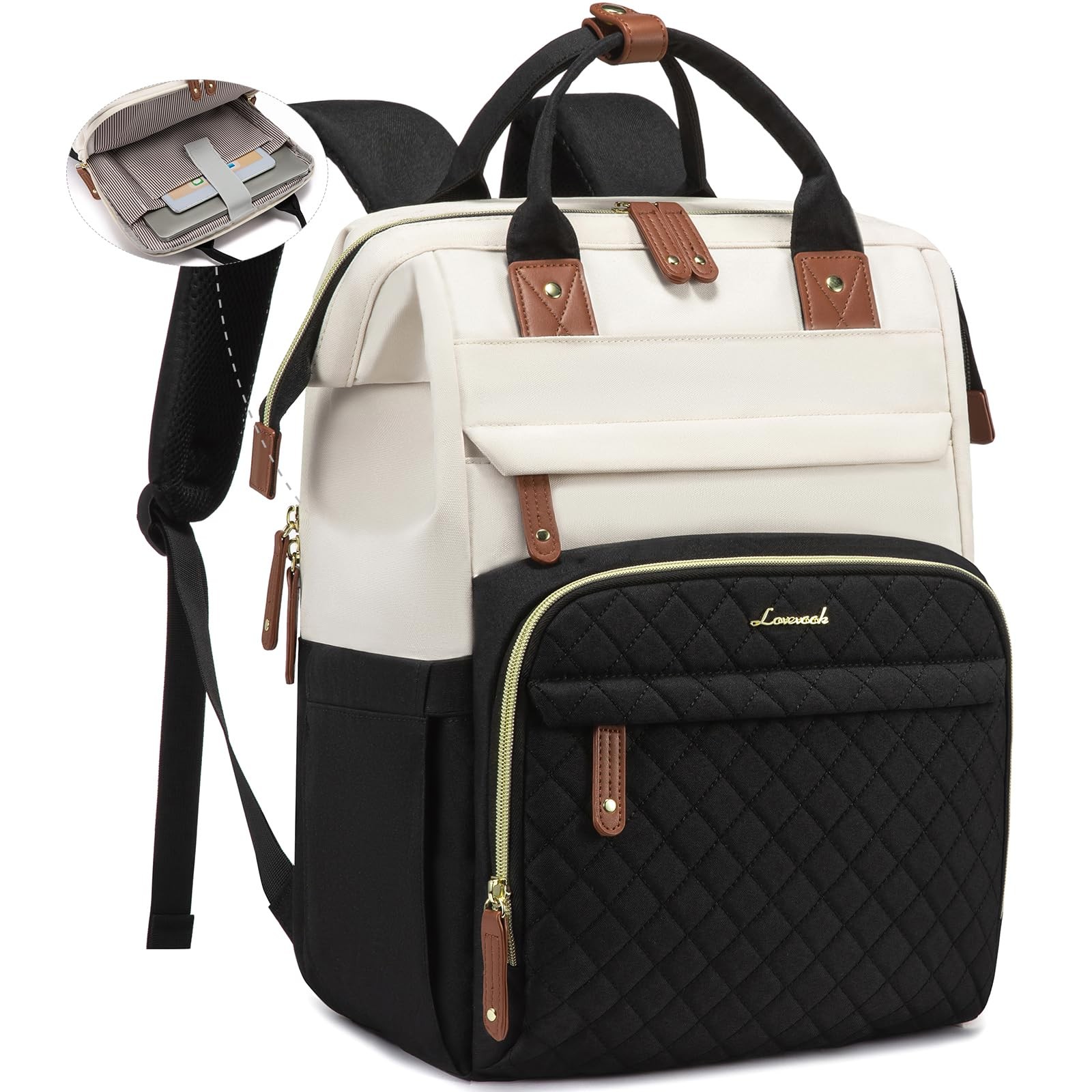 Laptop Backpack for , 15.6” Waterproof Nurse Bag Teacher Work Backpack Purse…