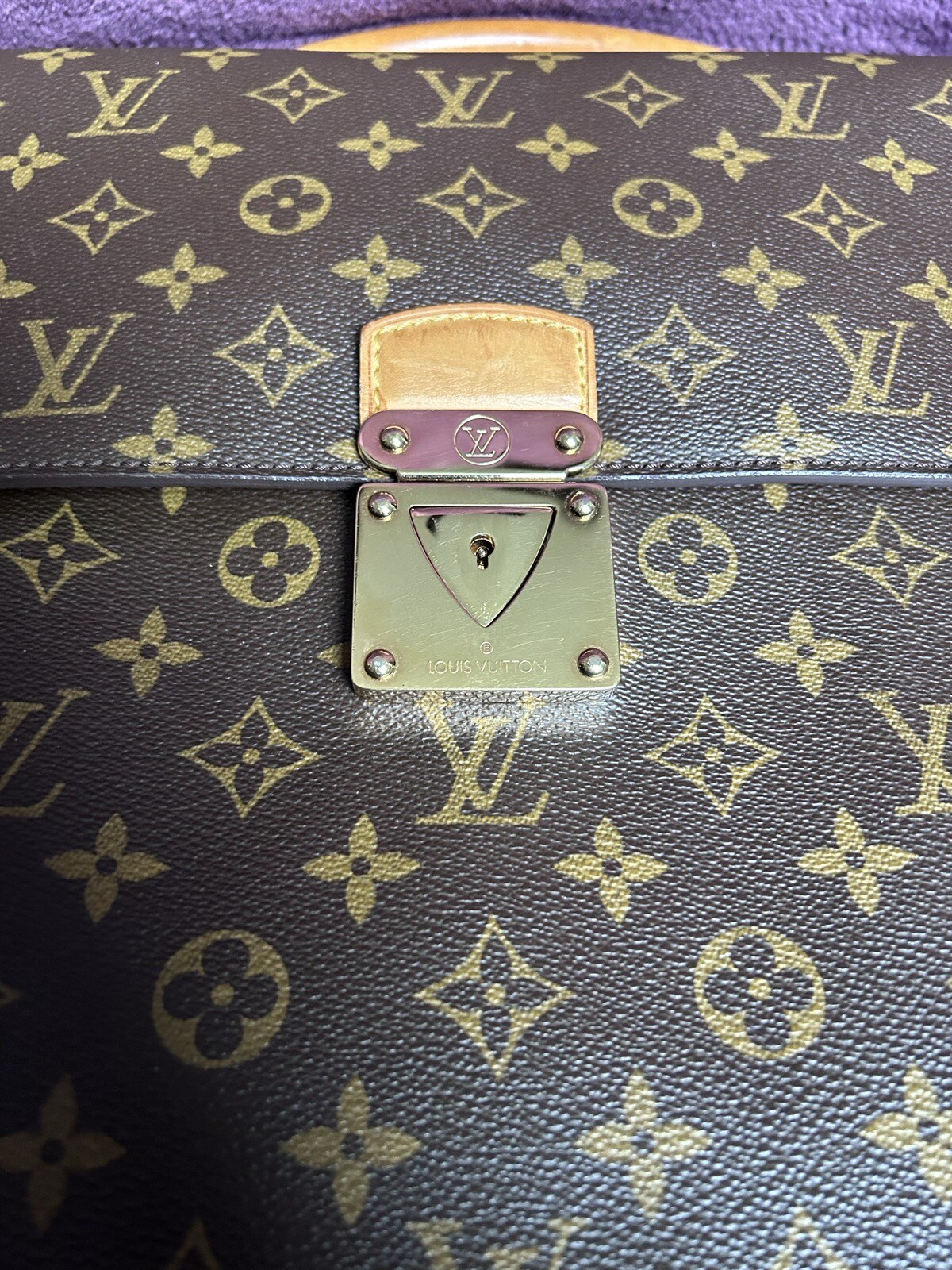 Louis Vuitton Robusto Briefcase Monogram Canvas Brown M53027 w/ Keys Authentic