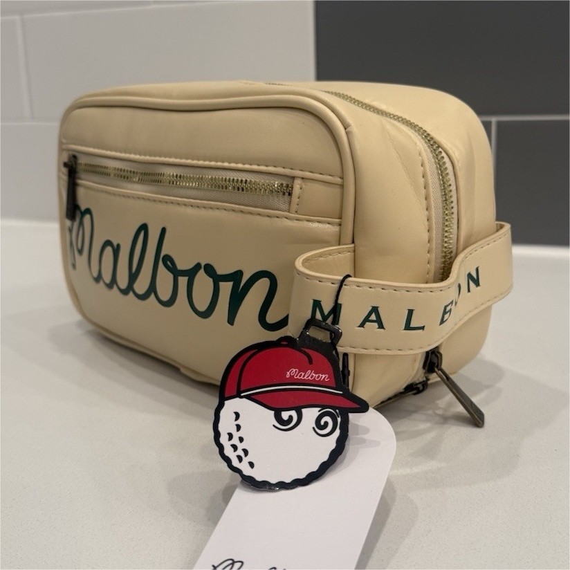 Malbon Golf Toiletry Travel Bag Cream Color ( SUPER RARE )