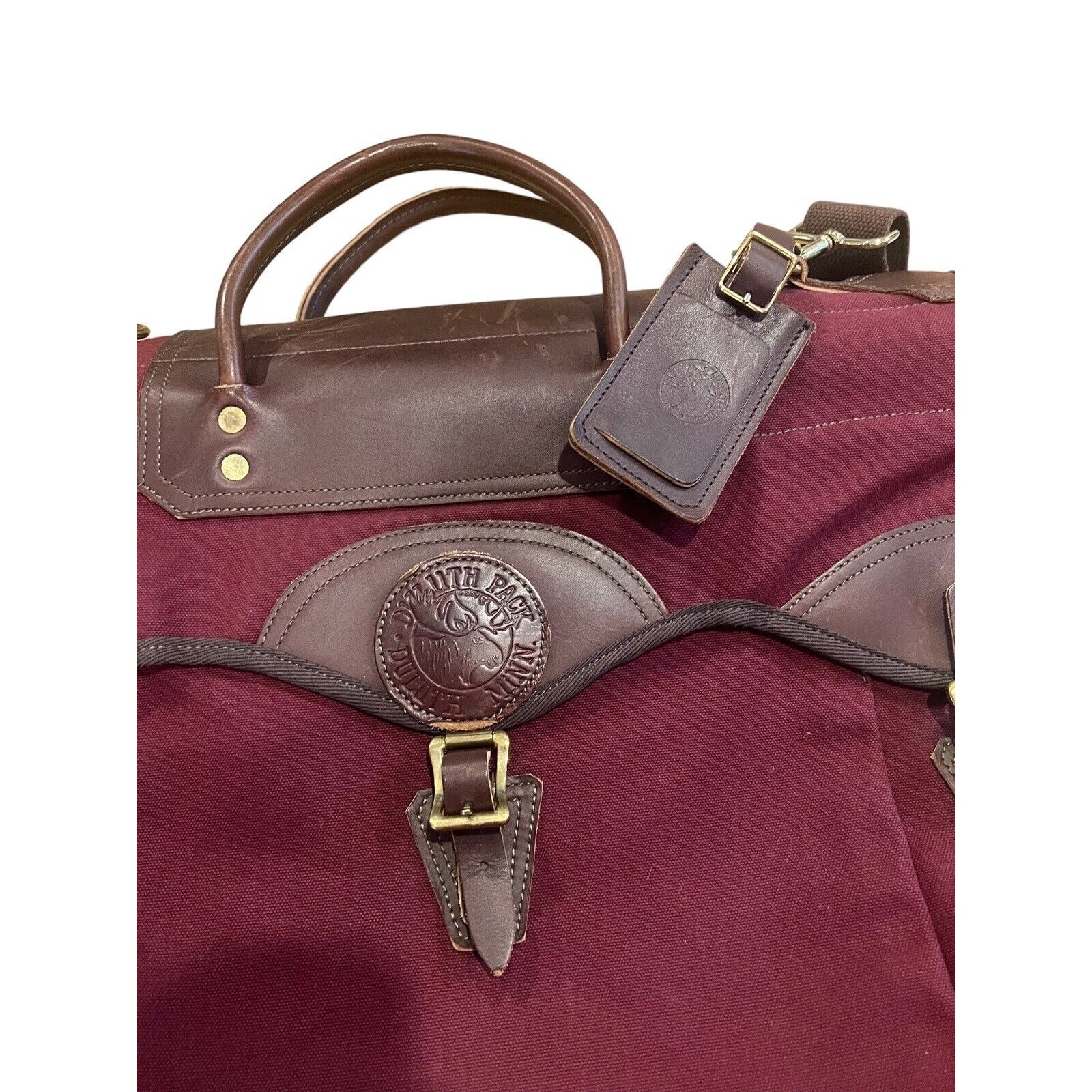 Duluth Pack Sportsman’s Garment Bag In Waxed Canvas Burgundy EUC