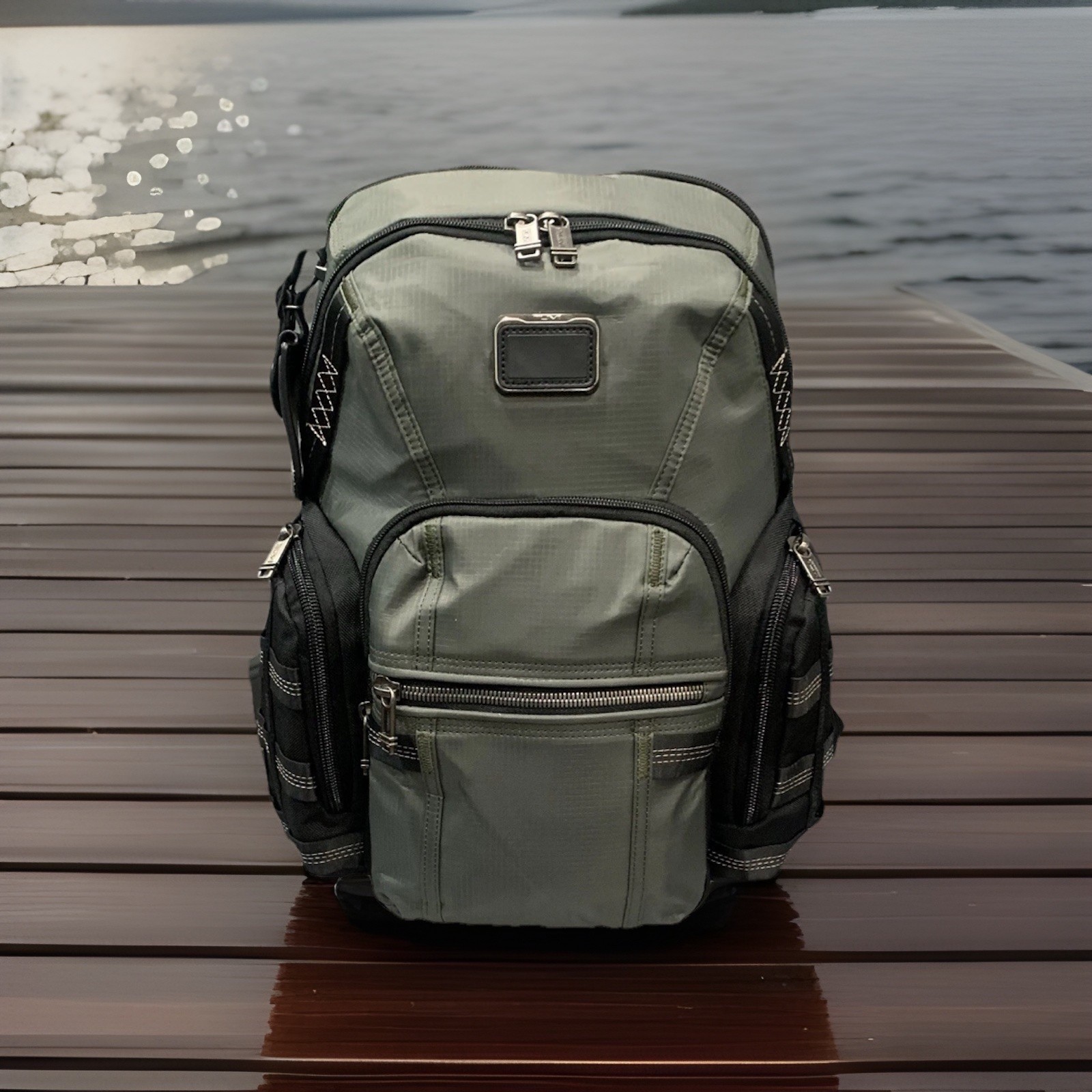 New-Tumi Alpha Bravo Navigation Backpack Green $595