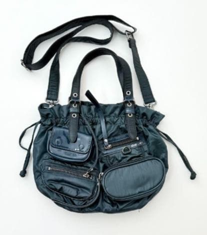 DIESEL 3WAY Nylon Shoulder Bag Blue Green Vintage 2000s