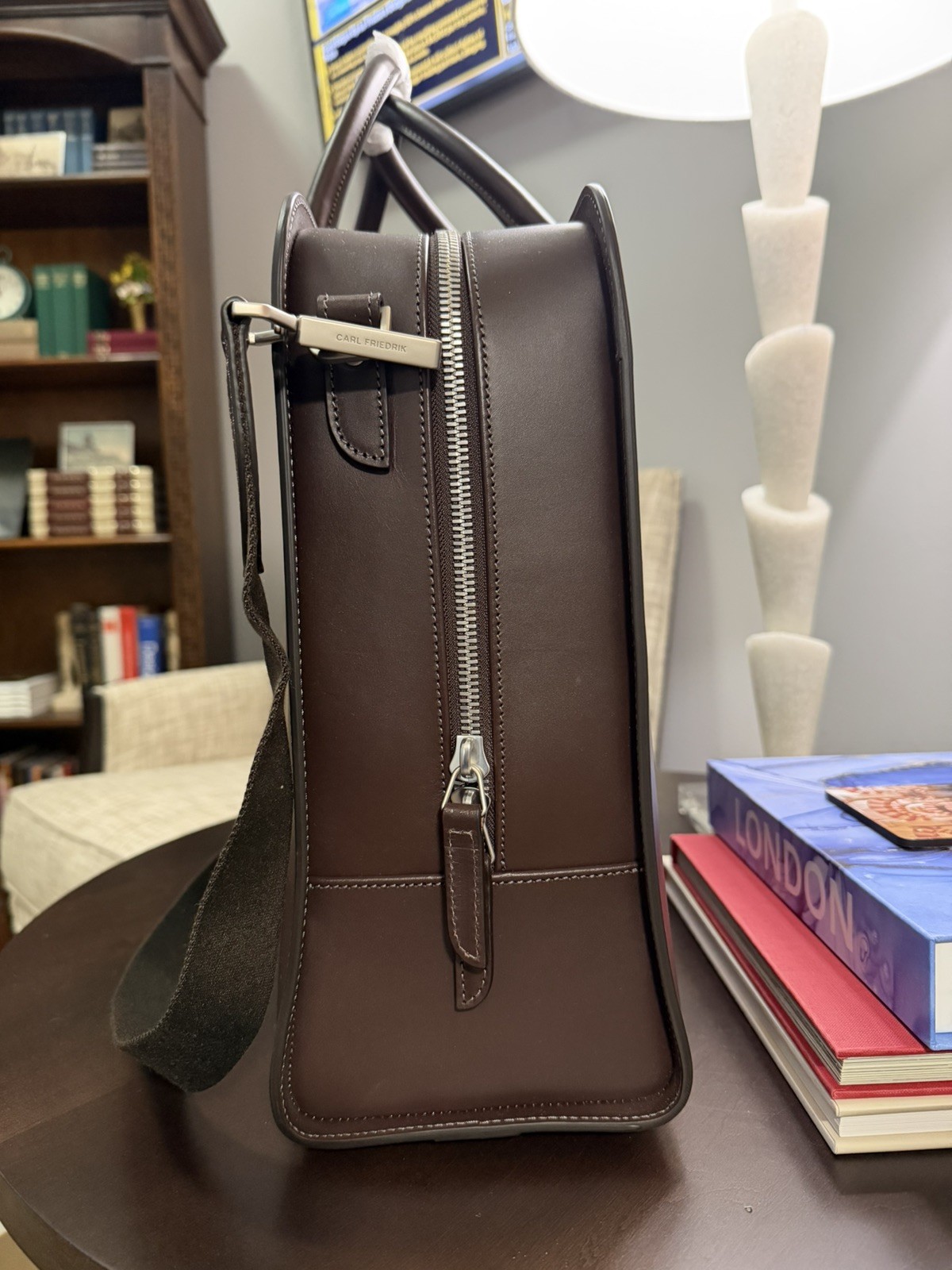 Carl Friedrik Palissy Overnight Briefcase – Chocolate Smooth Leather