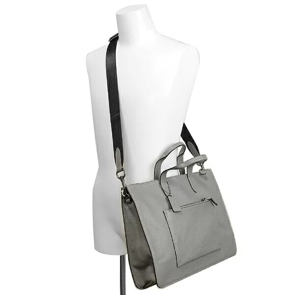 Coach Men’s Metropolitan Pebble Leather Heather Grey Soft Briefcase 32249