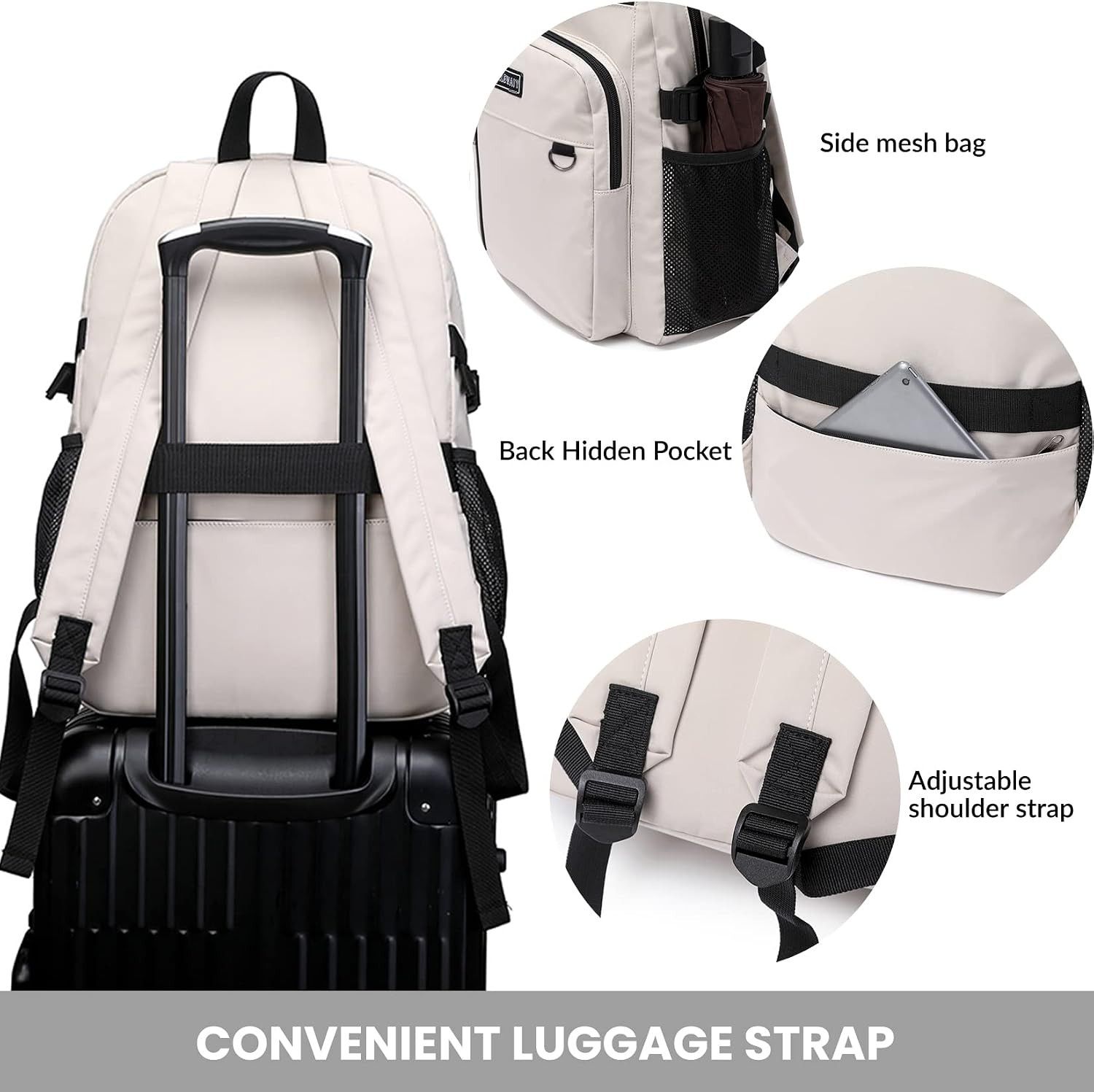 Classical School Backpack Lightweight Bookbag Casual Daypack Travel Work Bag for
