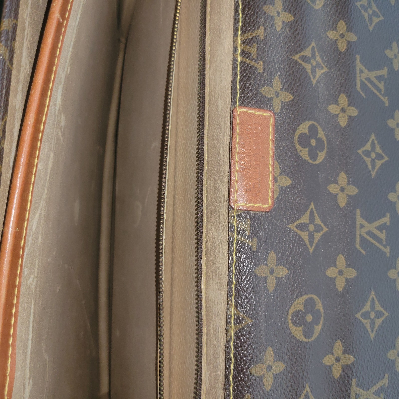 Rare Vintage Louis Vuitton Monogram Briefcase Attache Business Bag Brown Canvas