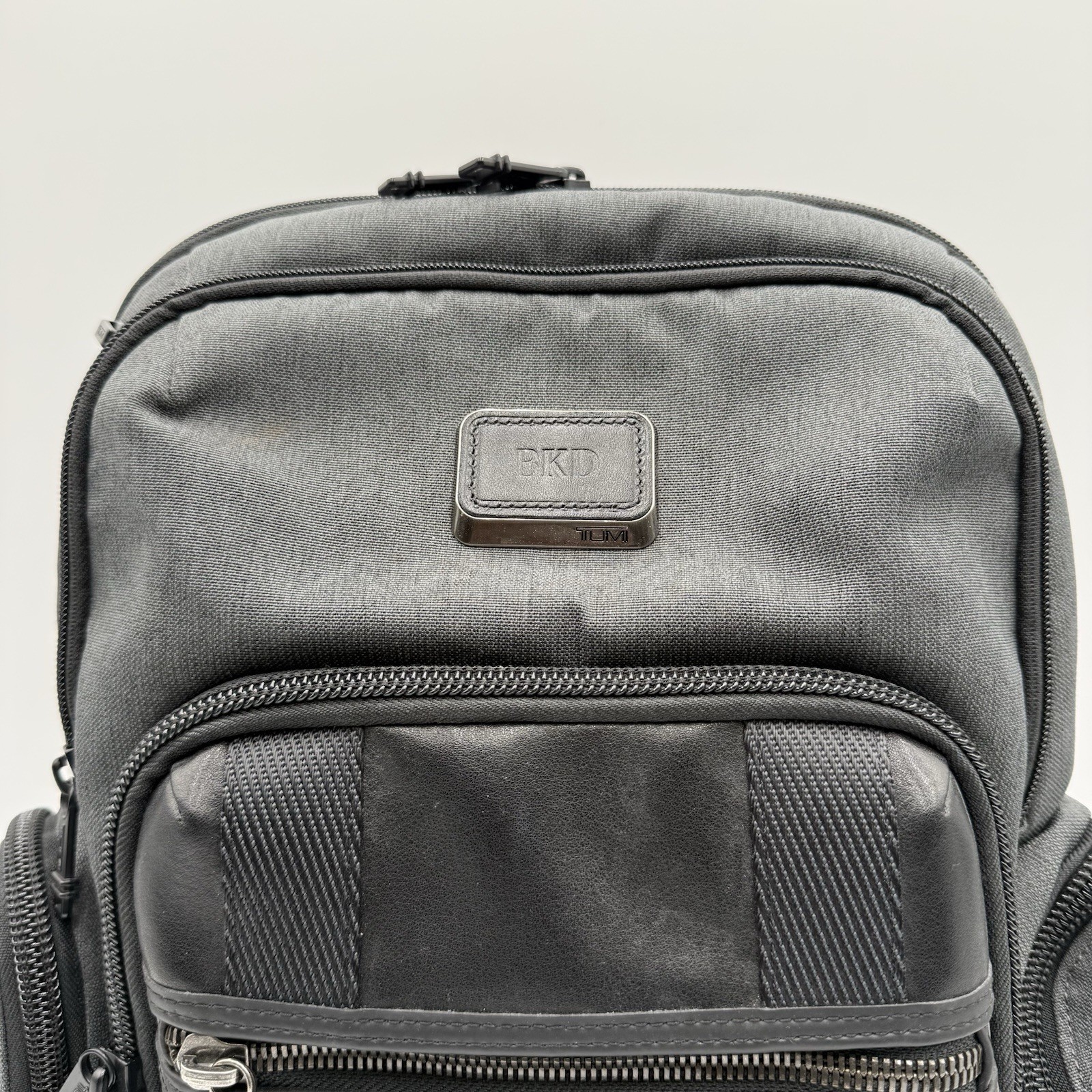 E1 TUMI Alpha Bravo Black Leather “Nellis” Backpack – Excellent Never Used