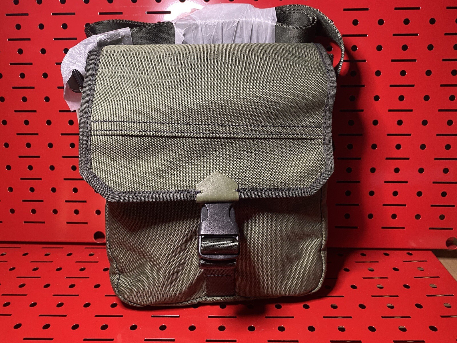 Fossil Weston Courier Messenger Bag Olive/ Brown New