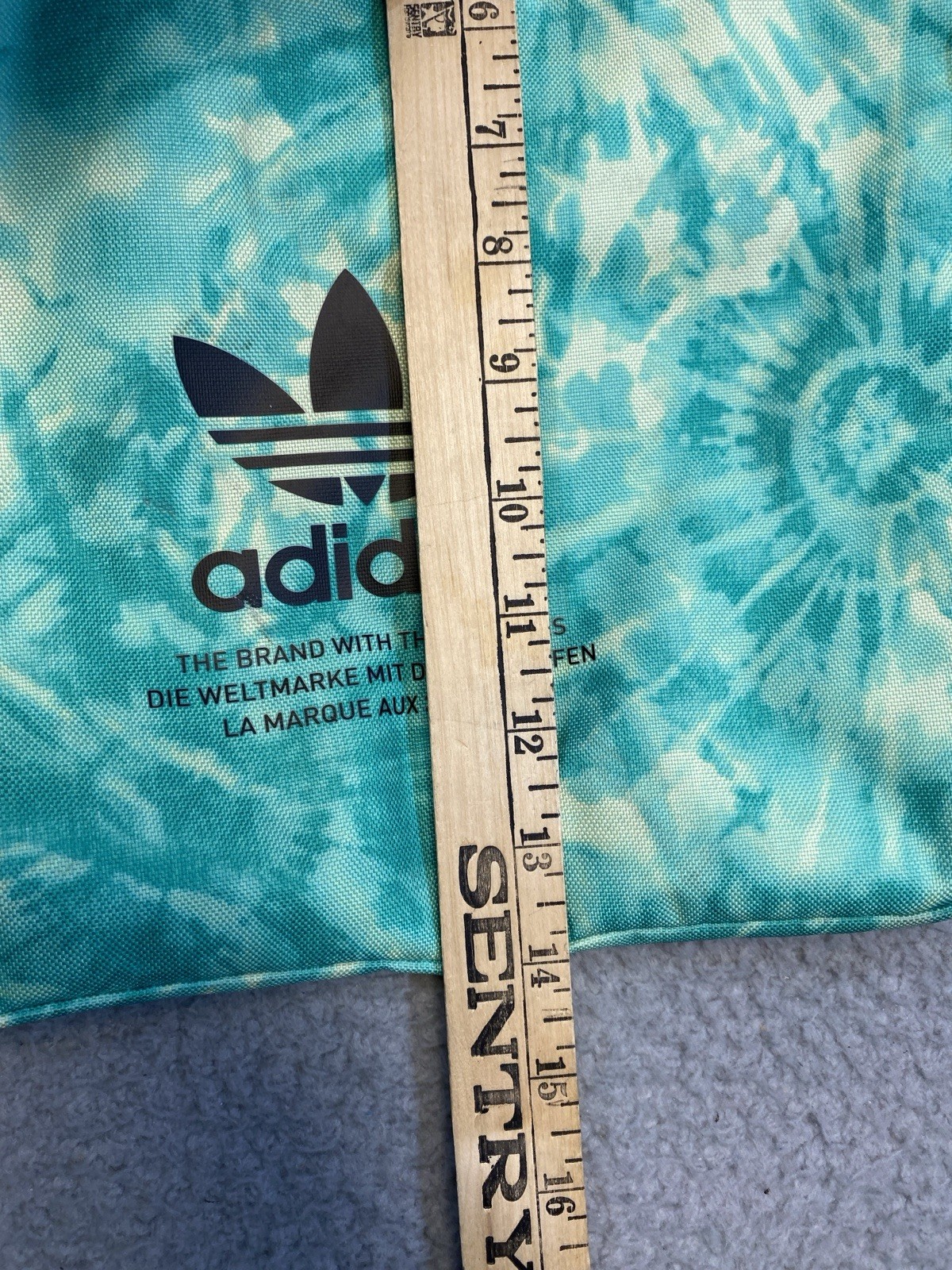Adidas Bag Trefoil Green Tie Dye 11 x 14 x 4.5 Inner Outer Pocket