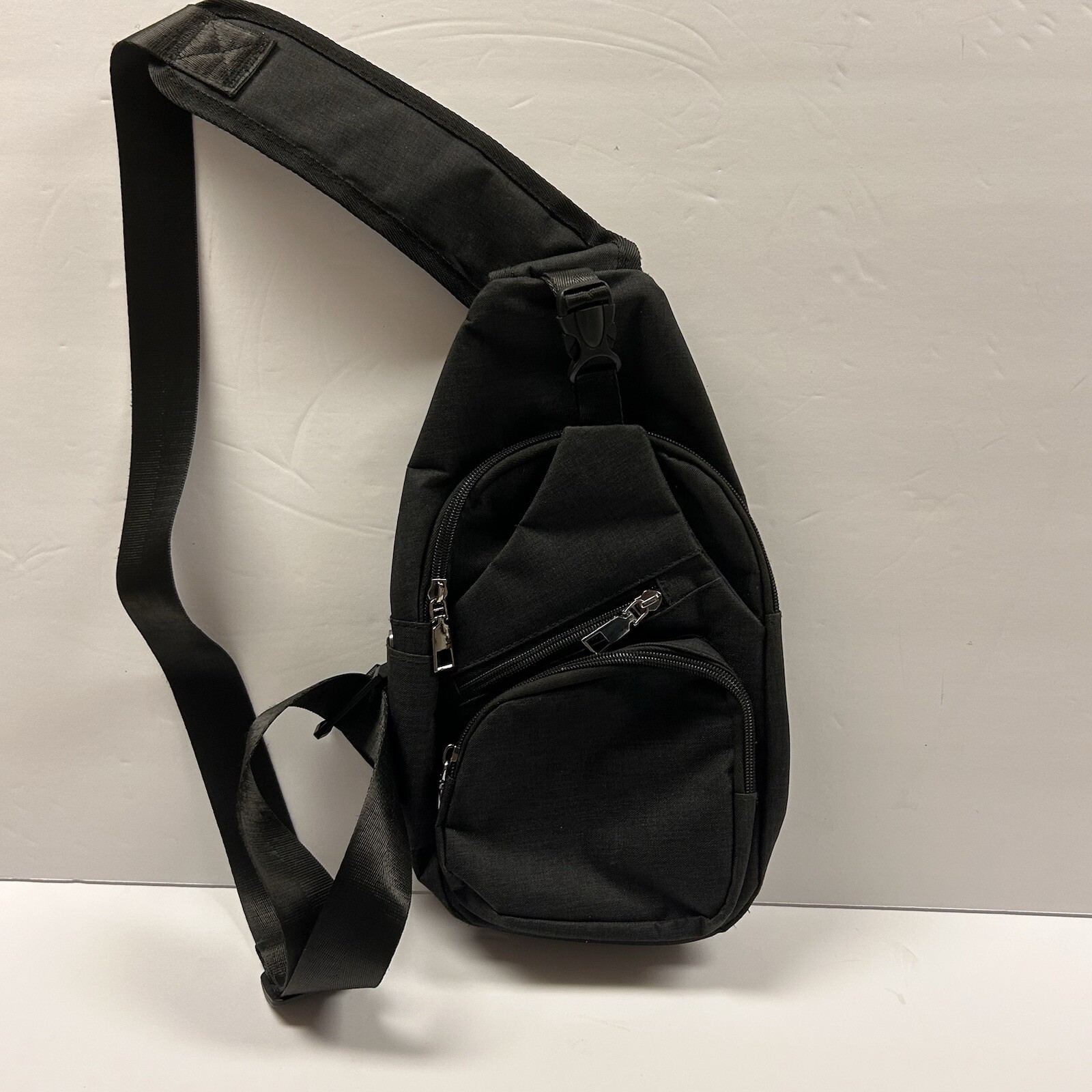 Nupouch One Strap Antitheft Black Sling Backpack with USB Charging Cable