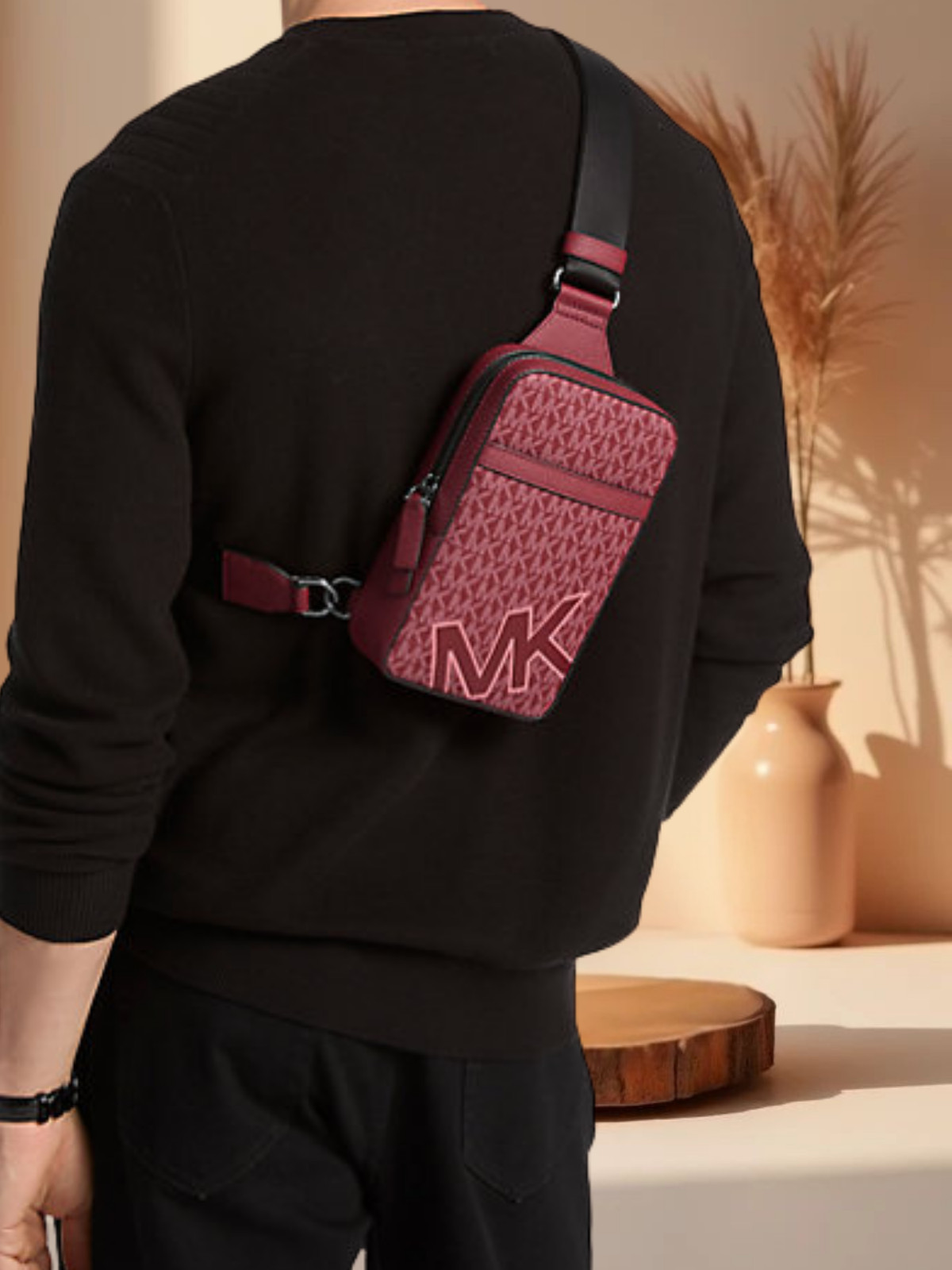 Michael Kors Cooper Medium Signature Logo Crossbody Sling Pack Men Bag Variation